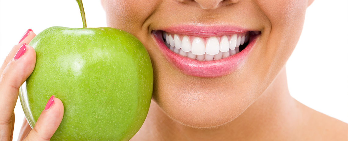 Woman eating teeth health conscious meal Foothill Dental Care in Livermore
