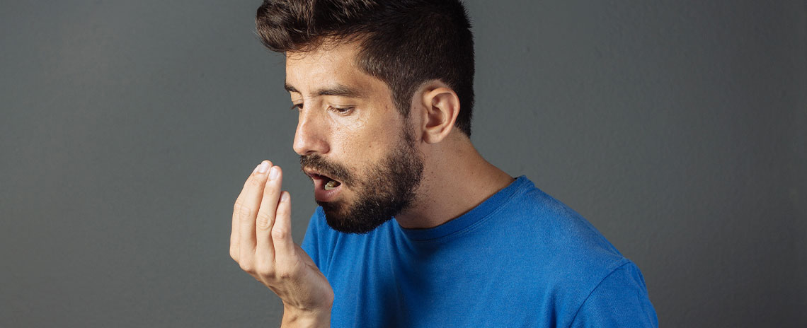 Man with bad breath in Livermore
